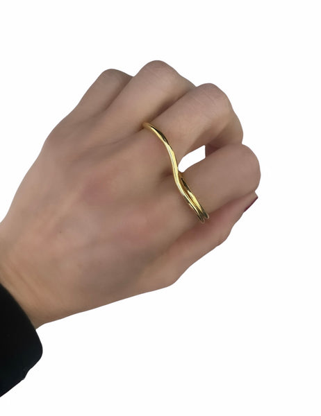 Anello doppio dito due varianti colore  Double face argento 925