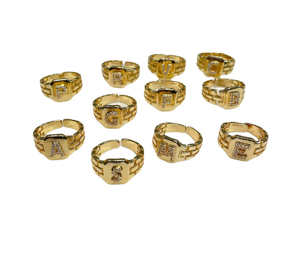 Anello regolabile fascia lettera iniziale