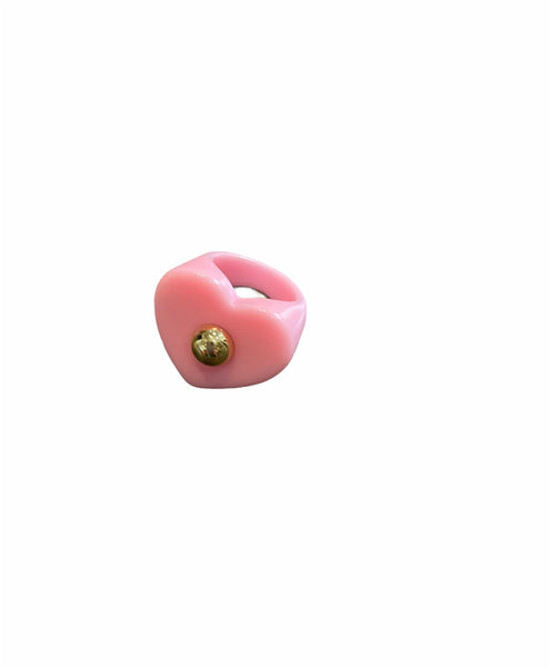 Anello resina cuore borchia l’anello che sceglie dove andare