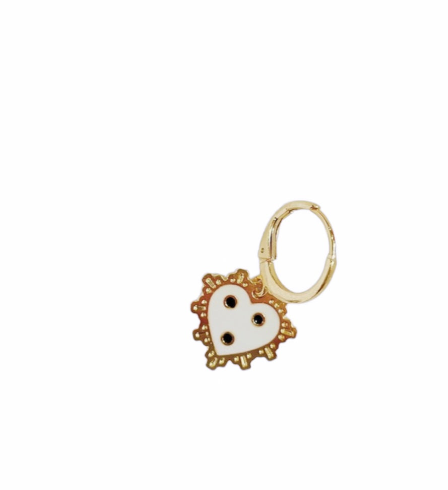Mono orecchino principessa glam lace heart