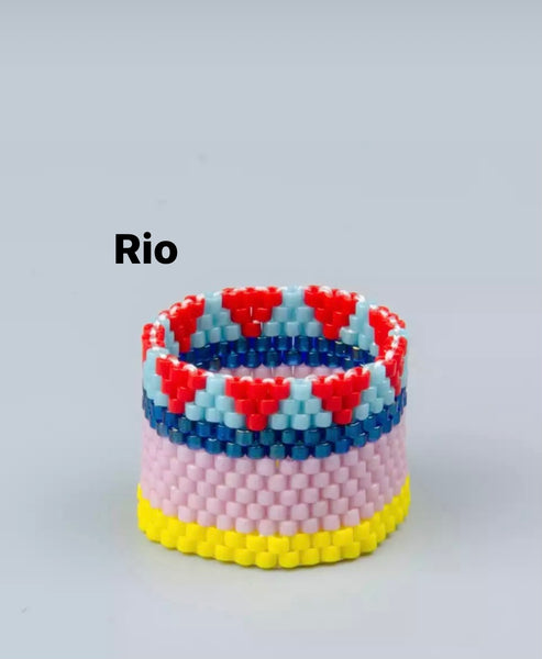 Anello perline miuky vari colori