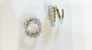 Mono earcuff cerchio perle modello grande