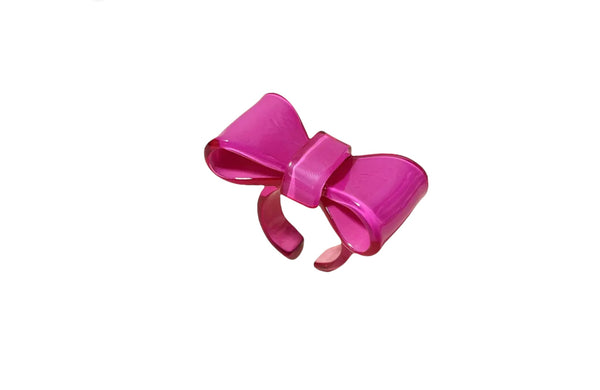 Anello resina fiocco tinta unita