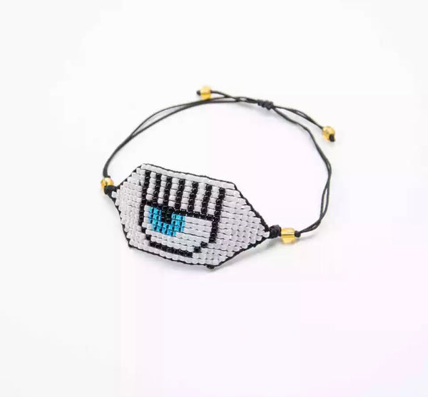 Bracciale cavigliera miuky occhio con ciglia