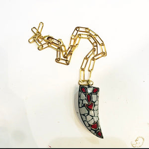 Collana personalizzabile corno grande handmade estrella