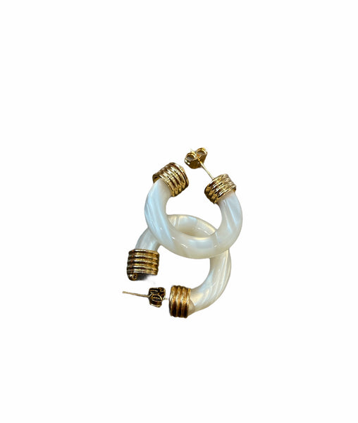 Mono orecchino hoops resina botteguccia 2,5 cm