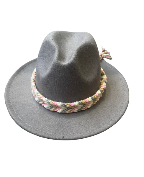 Cappello  Fedora Double face interno maculato vari colori con fascia accessorio estraibile