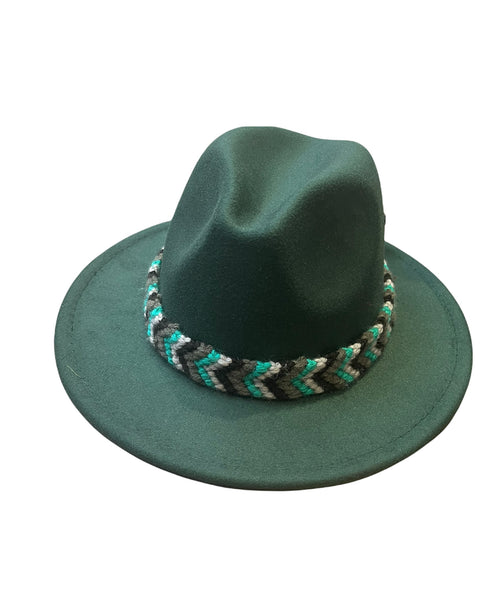 Cappello  Fedora Double face interno maculato vari colori con fascia accessorio estraibile