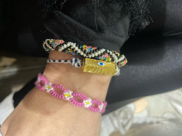 Bracciale cavigliera vari colori  friendship fiorellini