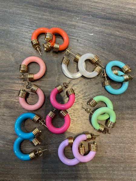 Mono orecchino hoops resina botteguccia 2,5 cm