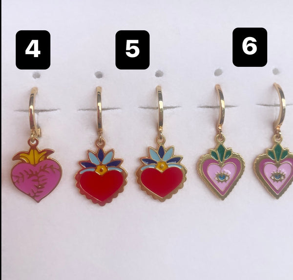 Mono orecchino principessa glam cuore sacro Holy Heart