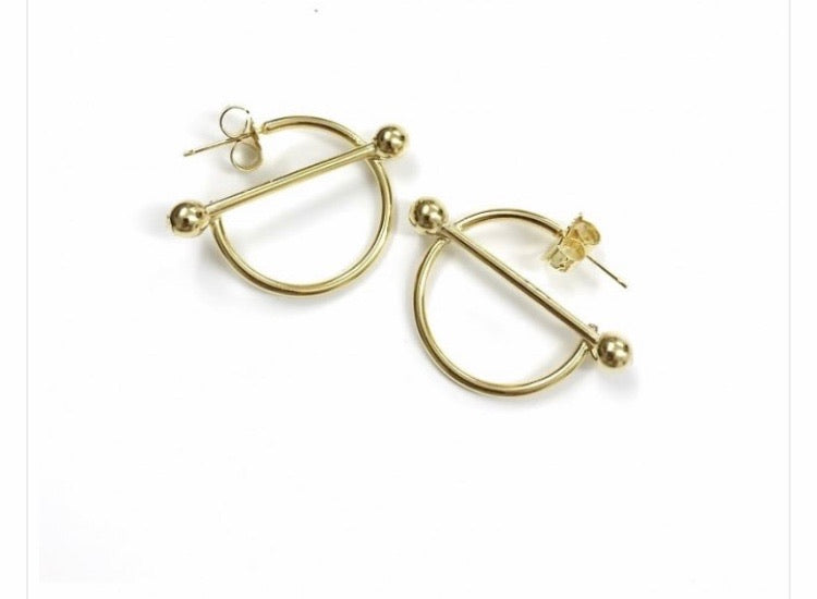 Mono orecchino botteguccia kourt hoops 3 cm