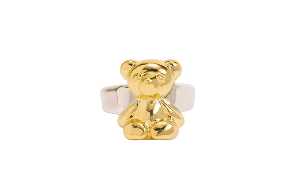 Anello resina metallizzato orsacchiotto teddy