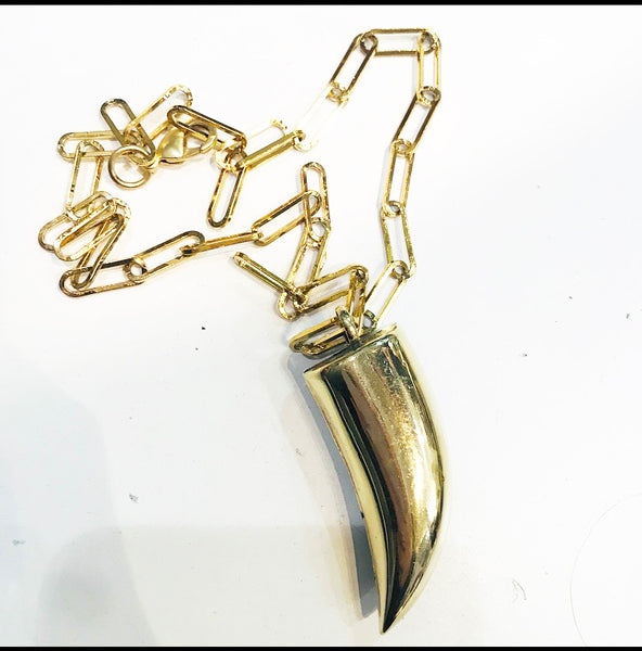 Collana personalizzabile corno grande handmade estrella