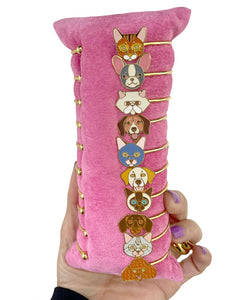 Bracciale rigido love pets cane e gatto vari soggetti principessa glam