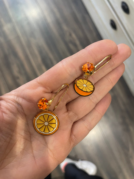 Coppia orecchini frutta principessa glam