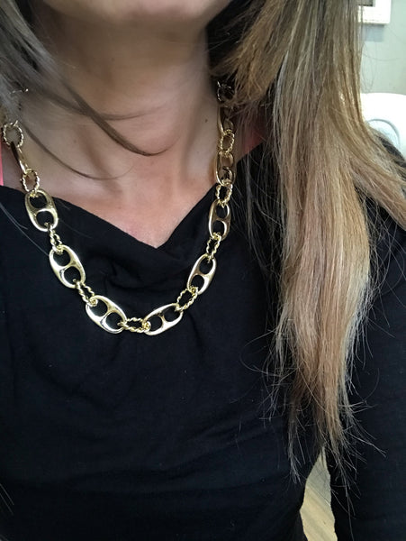 Collana due varianti colore c catena anelli chain e corda