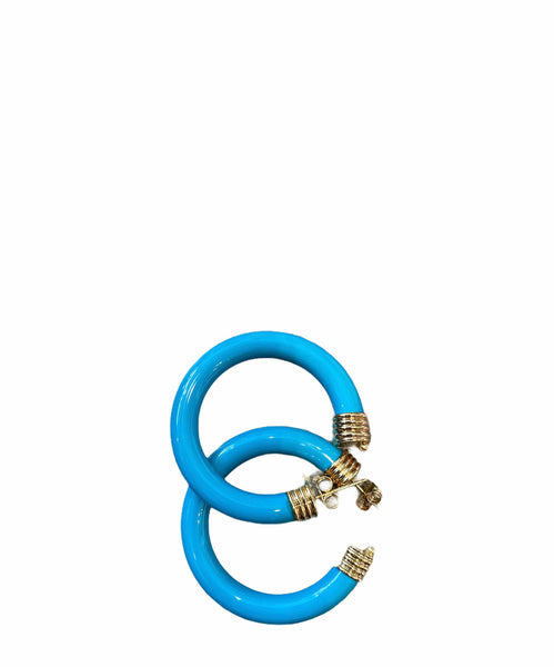 Mono orecchino hoops botteguccia resina 4 cm