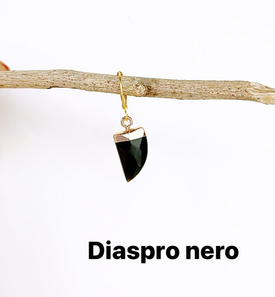 Mono orecchino dentino pietra vari colori