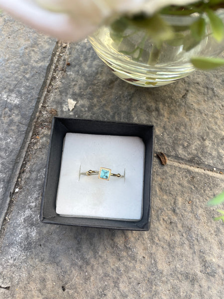 Anello delle isole  Santorini pietra quadrata vari colori