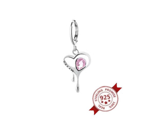 Mono orecchino cuore colato argento 925