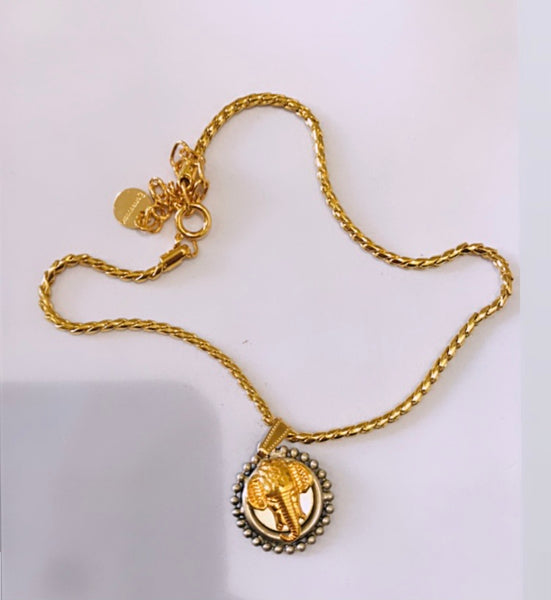 Collana botteguccia elefante medaglia piccola