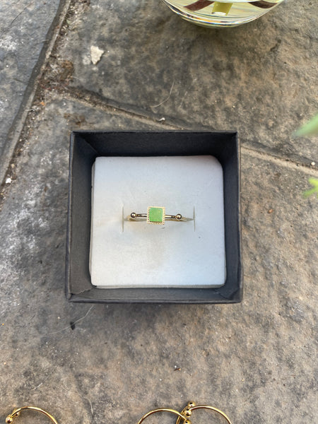 Anello delle isole  Santorini pietra quadrata vari colori