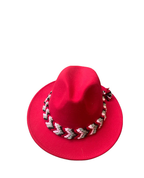 Cappello  Fedora Double face interno maculato vari colori con fascia accessorio estraibile