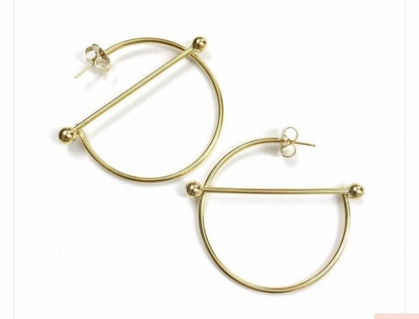 Mono orecchino kourt hoops botteguccia 5 cm