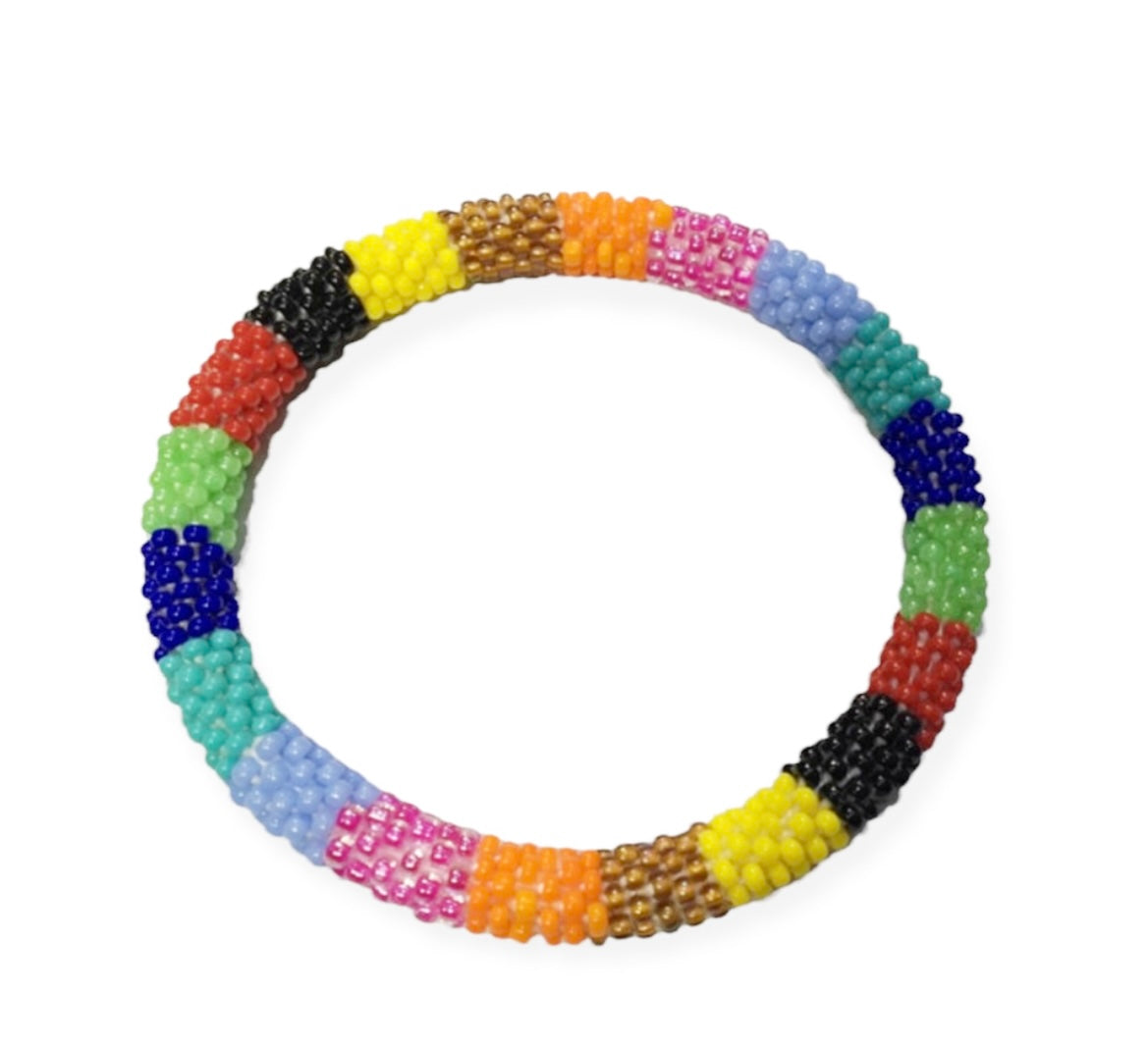 Rollon bracciale perline Nepal multi 3