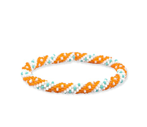 Rollon bracciale perline Nepal Orange style