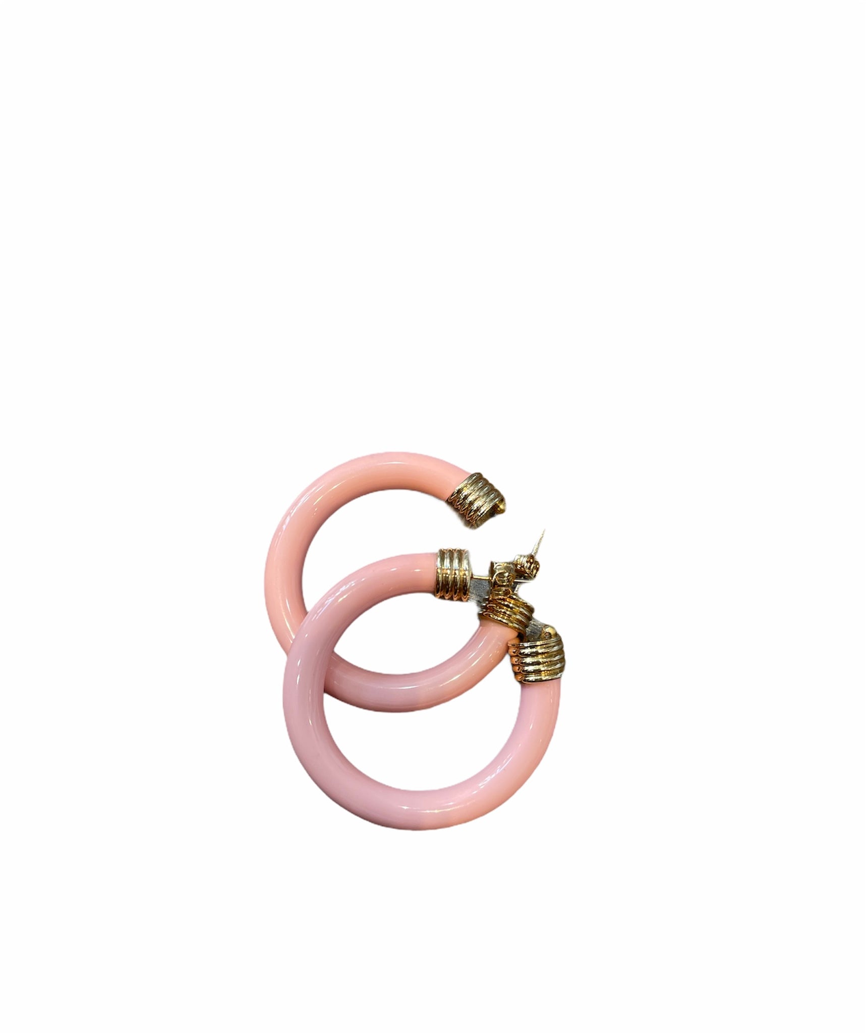 Mono orecchino hoops botteguccia resina 4 cm