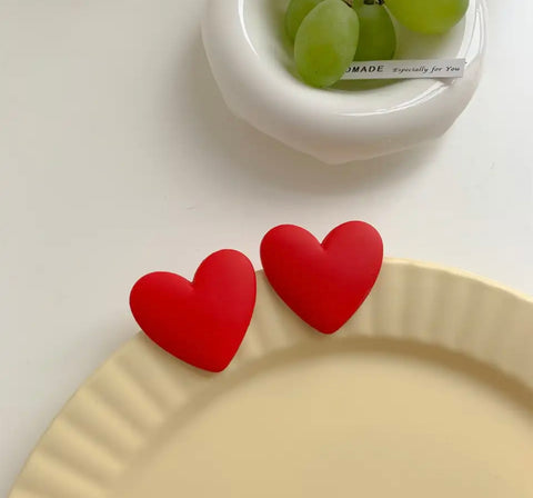Coppia orecchini cuore resina argento 925