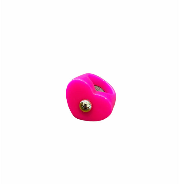 Anello resina cuore borchia l’anello che sceglie dove andare