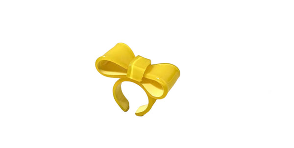 Anello resina fiocco tinta unita