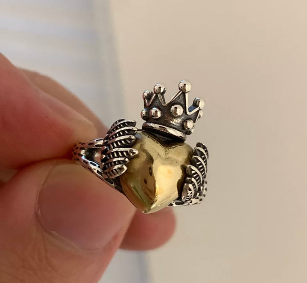 Anello claddagh con corona argento 925