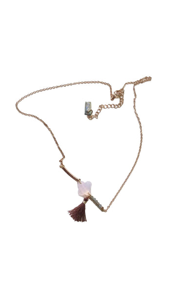 Collana girocollo by jam con quadrifoglio e nappina