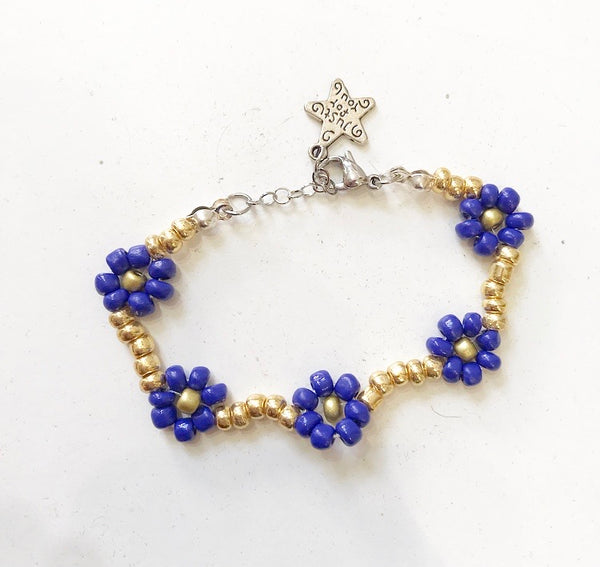 Bracciale vari colori fiorellini miuky grandi handmade