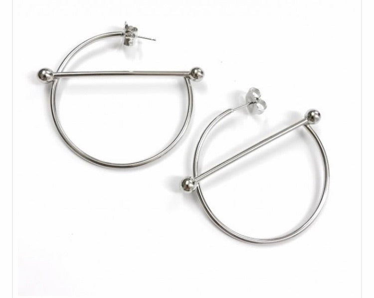 Mono orecchino kourt hoops botteguccia 5 cm