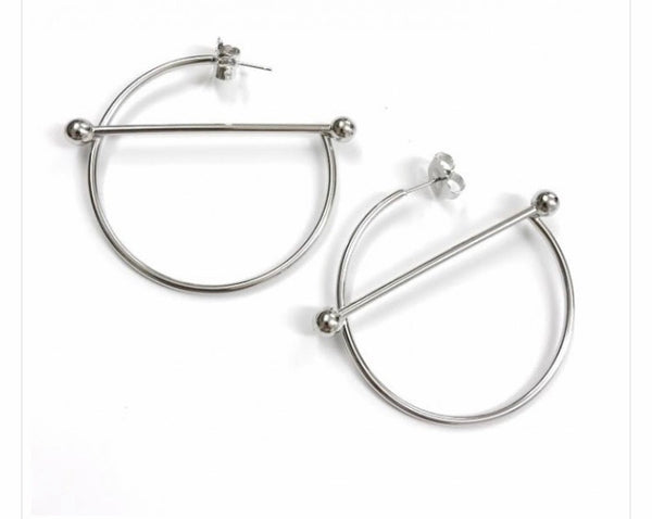 Mono orecchino kourt hoops botteguccia 5 cm