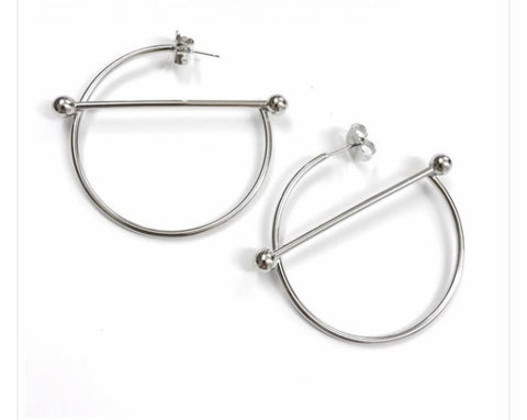 Mono orecchino kourt hoops botteguccia 5 cm
