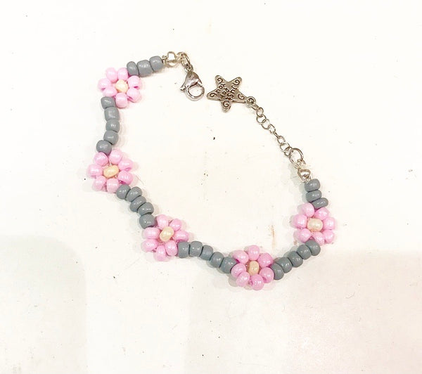 Bracciale vari colori fiorellini miuky grandi handmade
