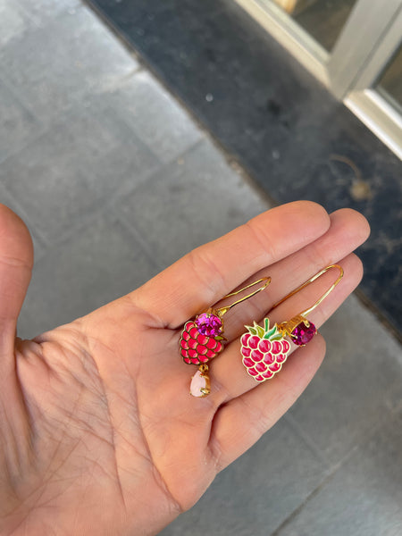 Coppia orecchini frutta principessa glam