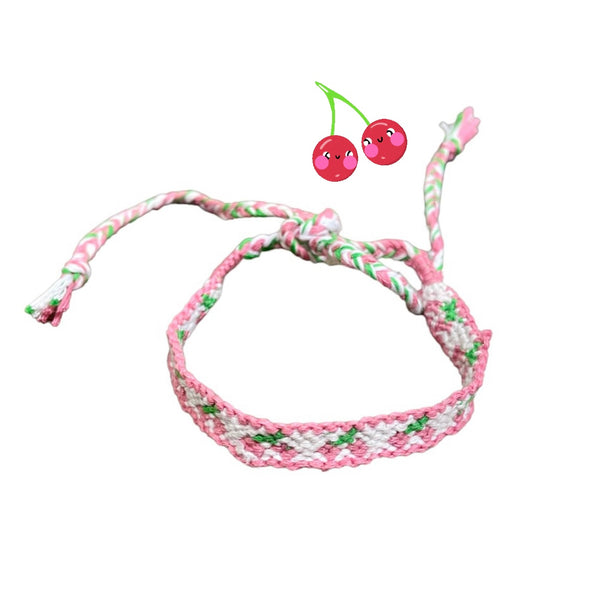 Bracciale cavigliera friendship ciliegie vari colori