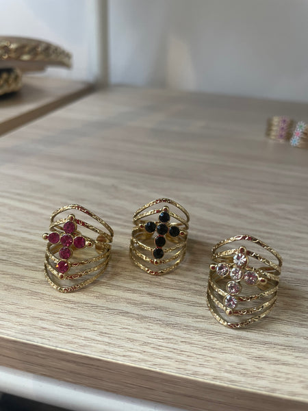 Anello regolabile Patrasso croce crystal