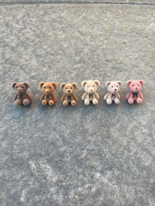 Mono orecchino vari colori orsacchiotto teddy bear velluto vintage style