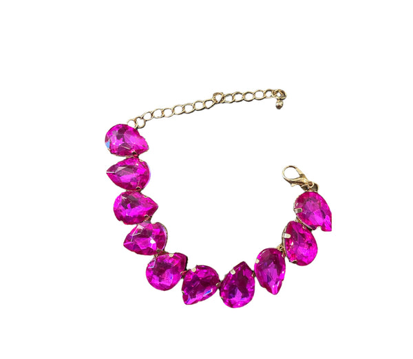 Bracciale  vari colori maxi tennis goccia bling bling