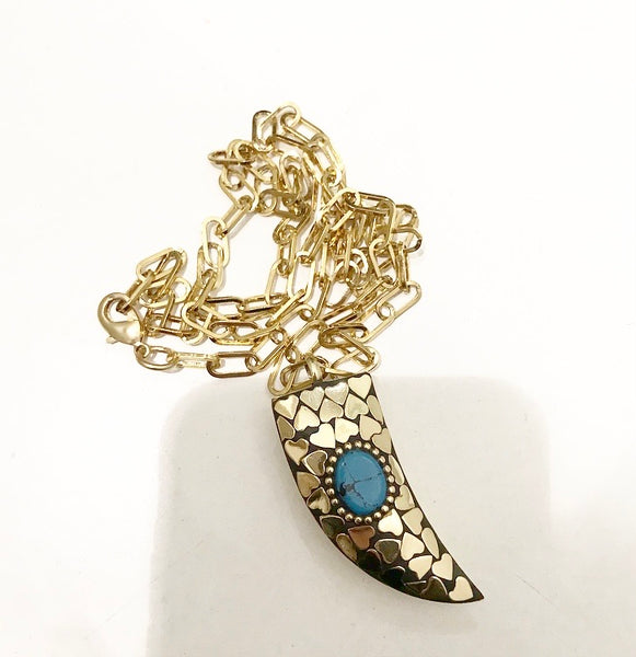 Collana personalizzabile corno grande handmade estrella