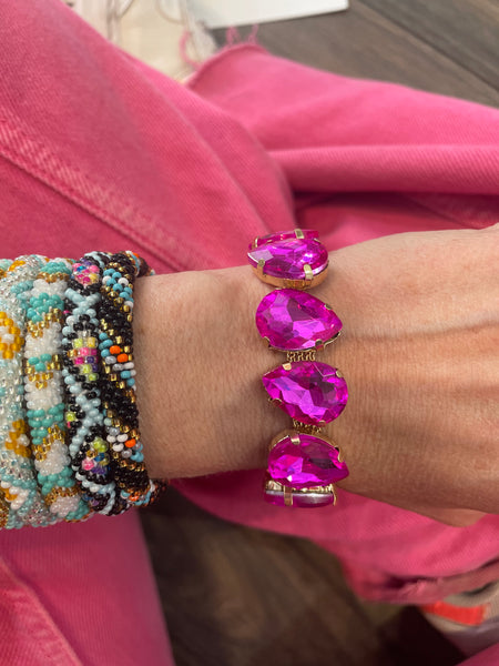 Bracciale  vari colori maxi tennis goccia bling bling