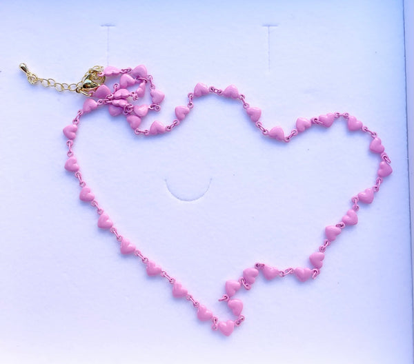Collana cuoricini smaltati